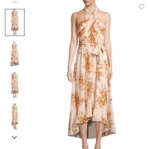 Joie Arney Floral Silk Halter Midi Dress NWT Sz 10